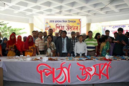 ইবিতে বর্ণিল পিঠা উৎসব