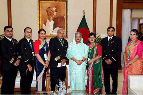 সেই বিমানের পাইলট ও ক্রুদের প্রধানমন্ত্রীর অভিনন্দন