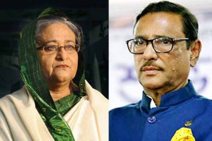 ওবায়দুল কাদেরকে দেখতে হাসপাতালে প্রধানমন্ত্রী