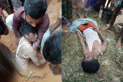 লামায় পাহাড়ের মাটি চাপা পড়ে দুই জন আহত   

