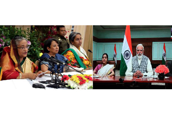 নতুন ৪ প্রকল্প উদ্বোধন করলেন হাসিনা-মোদি


