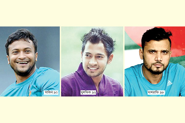 সেরা তালিকায় তিন টাইগার