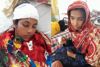 বাড়ির উঠানে প্রবেশকে কেন্দ্র করে মারপিটে ২ গৃহবধূ আহত