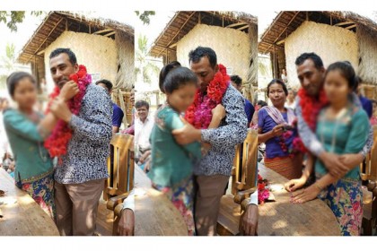 সংবর্ধনার সময় তরুণীকে আপত্তিকরভাবে জড়িয়ে ধরলেন চেয়ারম্যান!