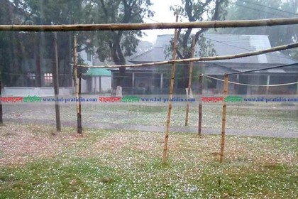 সুনামগঞ্জে ব্যাপক শিলাবৃষ্টি, বোরো ফসলের ক্ষয়ক্ষতি