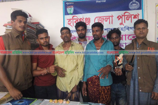 হবিগঞ্জে ইয়াবাসহ ৬ মাদক ব্যবসায়ী আটক