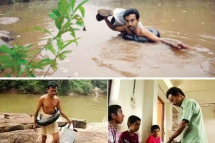 ২০ বছর ধরে সাঁতার কেটে স্কুলে যান শিক্ষক!