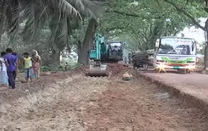 যশোর রোডে গাছ থাকলেও কাটা পড়ছে শেকড়