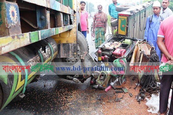 চুয়াডাঙ্গায় ট্রাকের চাকায় পিস্ট হয়ে নসিমন চালক নিহত 
