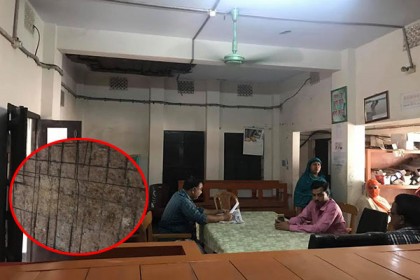 আমিনবাজারে ঝুঁকিপূর্ণ ইউপি ভবনেই চলছে কার্যক্রম