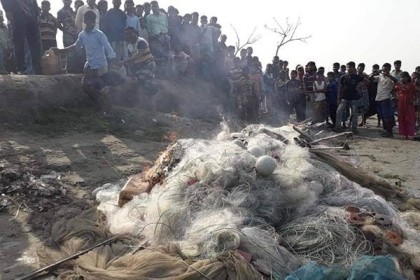 রায়পুরে ১২ হাজার মিটার কারেন্ট জাল জব্দ
