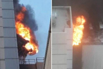 ৫৭ তলা ভবনে আগুন, লাফিয়ে পড়ে নিহত ২

