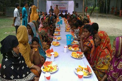 নকলায় হতদরিদ্রদের নিয়ে বৈশাখী ফল উৎসব