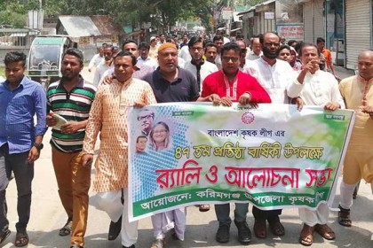 করিমগঞ্জে কৃষক লীগের ৪৭তম প্রতিষ্ঠাবার্ষিকী উদযাপন