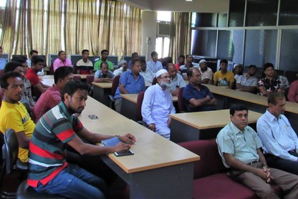 হাবিপ্রবিতে গাড়ি চালকদের ট্রাফিক আইন বিষয়ক প্রশিক্ষণ
