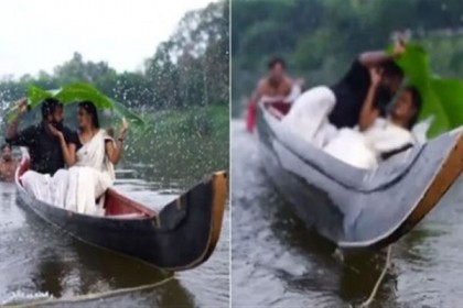 নদীতে প্রি-ওয়েডিং'র ছবি তুলতে গিয়ে বিপাকে হবু দম্পতি! (‌ভিডিও)‌