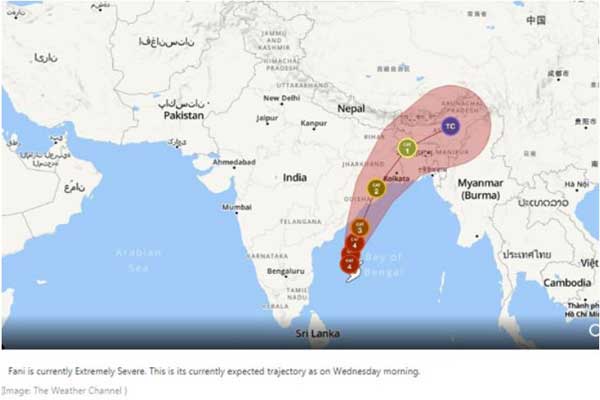 যেভাবে ঘূর্ণিঝড়ের নামকরণ হলো 'ফণী'