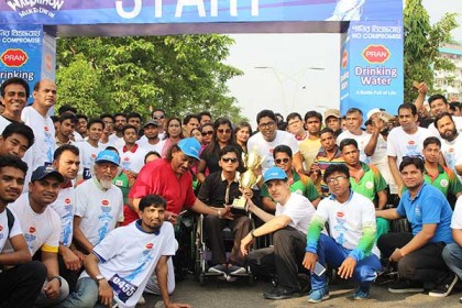 শারীরিক প্রতিবন্ধীদের পাশে দাঁড়াতে প্রাণ ড্রিংকিং ওয়াটারের ‘ওয়াকাথন’