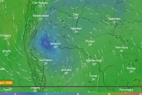 ফণীর প্রভাবে নেত্রকোনায় ঝড়-বৃষ্টি অব্যাহত 