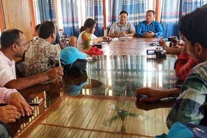 খাগড়াছড়িতে সাংবাদিকদের সাথে ইউপিডিএফ'র মতবিনিময়