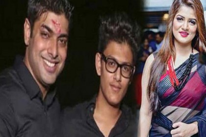 তৃতীয় বাবার সঙ্গে শ্রাবন্তীর ছেলে ঝিনুক