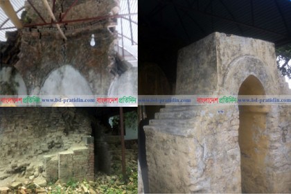দিনাজপুরের ৬শ বছরের প্রাচীন মসজিদের ভগ্নদশা