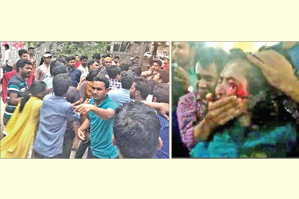 ক্ষোভের মিছিলে ছাত্রীদের ওপর হামলা