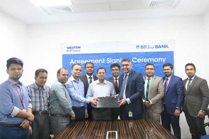 অনলাইনে ওয়ালটন পণ্য ক্রয়ে ব্র্যাক ব্যাংকের সঙ্গে চুক্তি