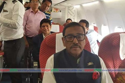দেশের পথে ওবায়দুল কাদের
