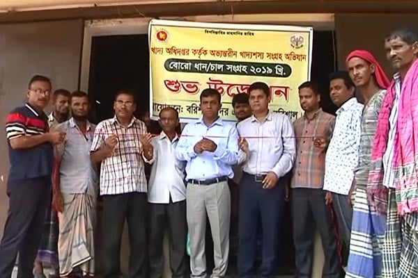 বরিশালে কৃষকের কাছ থেকে ধান সংগ্রহ শুরু