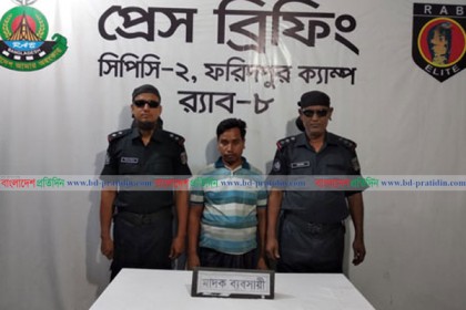 রাজবাড়ীতে ইয়াবাসহ মাদক ব্যবসায়ী আটক