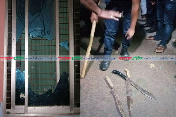বগুড়ায় ভিপি সাইফুলের বাসভবনে  হামলা