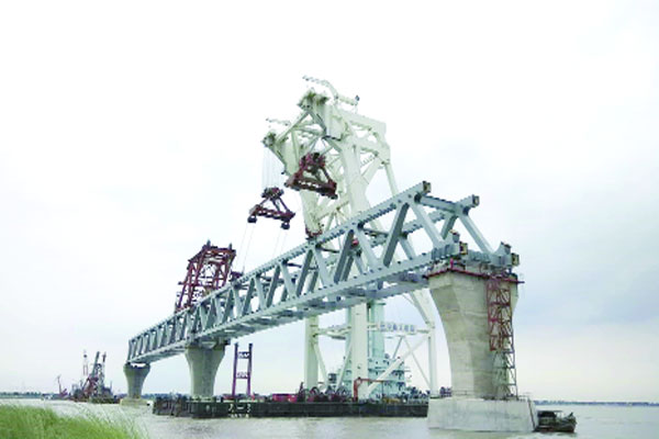 পদ্মা সেতুর দুই কিমি দৃশ্যমান