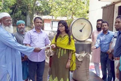 বিশ্বনাথে ধান সংগ্রহ কার্যক্রমের উদ্বোধন