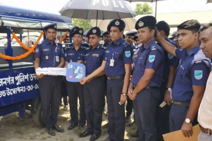 শিমুলিয়া ঘাটে পুলিশের সিসিটিভি ক্যামেরার উদ্বোধন 

