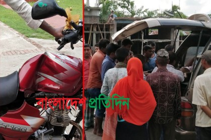 মোরেলগঞ্জে সড়ক দুর্ঘটনায় ৩ নারীসহ আহত ৮