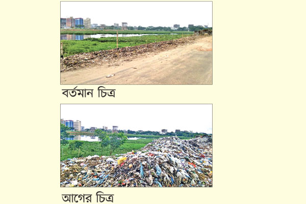 সরিয়ে ফেলা হলো উত্তরা লেক পাড়ের আবর্জনার স্তূপ