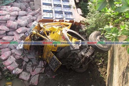 ঝিনাইদহে ট্রাক উল্টে চালক ও হেলপার নিহত  