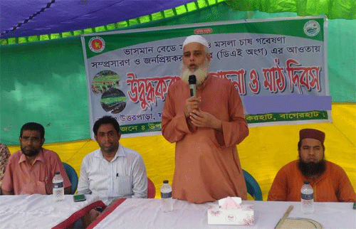 বাগেরহাটে ভাসমান বেডে সবজি চাষে মাঠ দিবস