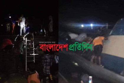 ট্রেনের বগি খালে, উদ্ধার কাজে ফায়ার সার্ভিসের ১২ ইউনিট