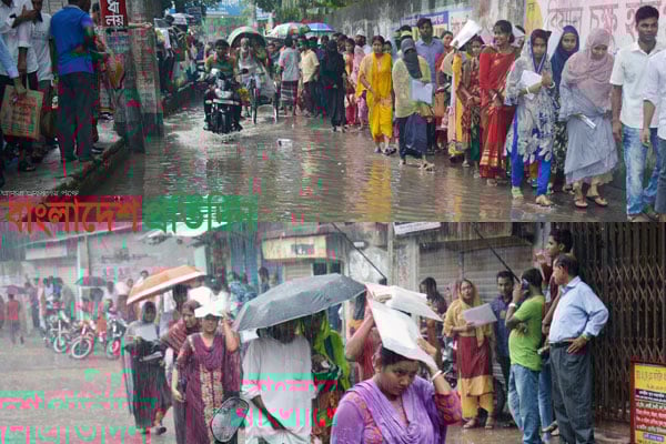 বরিশালে স্বস্তির বৃষ্টিতে জনদুর্ভোগ