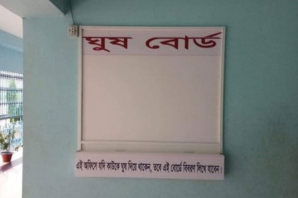 চট্টগ্রামের সেই ‘ঘুষ বোর্ড’ ফেসবুকে ভাইরাল