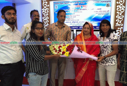 রাজশাহীতে জাতীয় নারী ক্রিকেট দলকে সংবর্ধনা