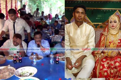 সাতক্ষীরার নিজ বাড়িতে মুস্তাফিজের জাঁকজমকপূর্ণ বৌভাত