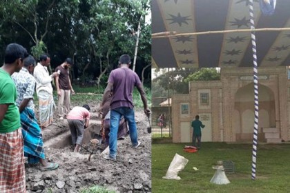 রংপুরে এরশাদের কবর ও জানাজার মাঠ প্রস্তুত