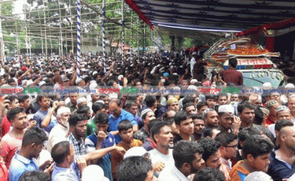 রংপুরে পৌঁছেছে এরশাদের মরদেহ, সমাধির দাবিতে জাপা নেতাকর্মীর বিক্ষোভ