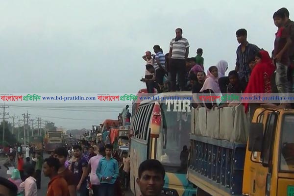 বঙ্গবন্ধু সেতুতে পারাপারে রেকর্ড, টাঙ্গাইল-ঢাকা মহাসড়কে যানবাহনের ধীরগতি