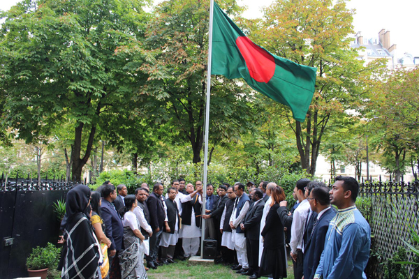 ফ্রান্স দূতাবাসে জাতীয় শোক দিবস পালিত 


