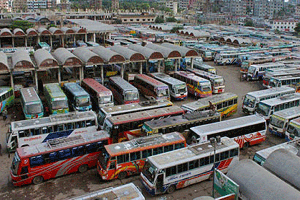 মহাখালী বাস টার্মিনালে টায়ারে পানি, ৫ লাখ টাকা জরিমানা 
