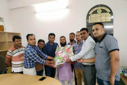 নজরুল বিশ্ববিদ্যালয়ে 'ইইই' বিভাগের নবনিযুক্ত বিভাগীয় প্রধানকে বরণ